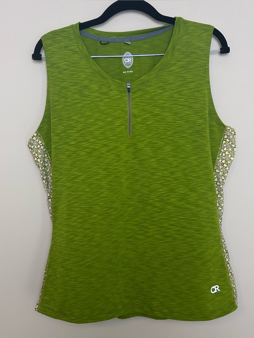 Club Ride shirt women’s XL 1/4 zip sleeveless biking jersey cycling tank top